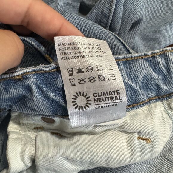 Reformation Delena High Rise Relaxed Jeans 24 Blue Denim Organic Cotton READ - Picture 6 of 16